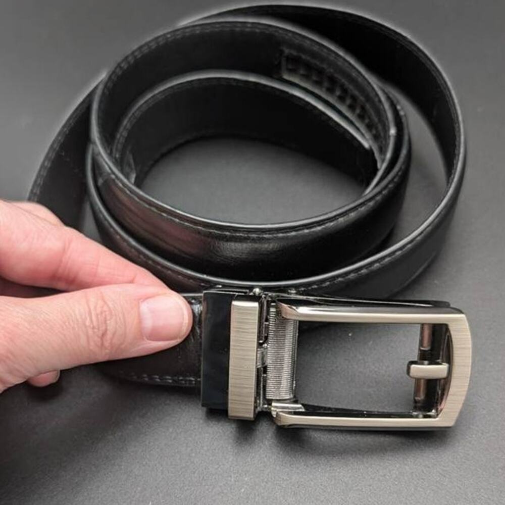 Comfort Click Belt Mens 44 Black Adjustable Ratchet Track Business Career Work